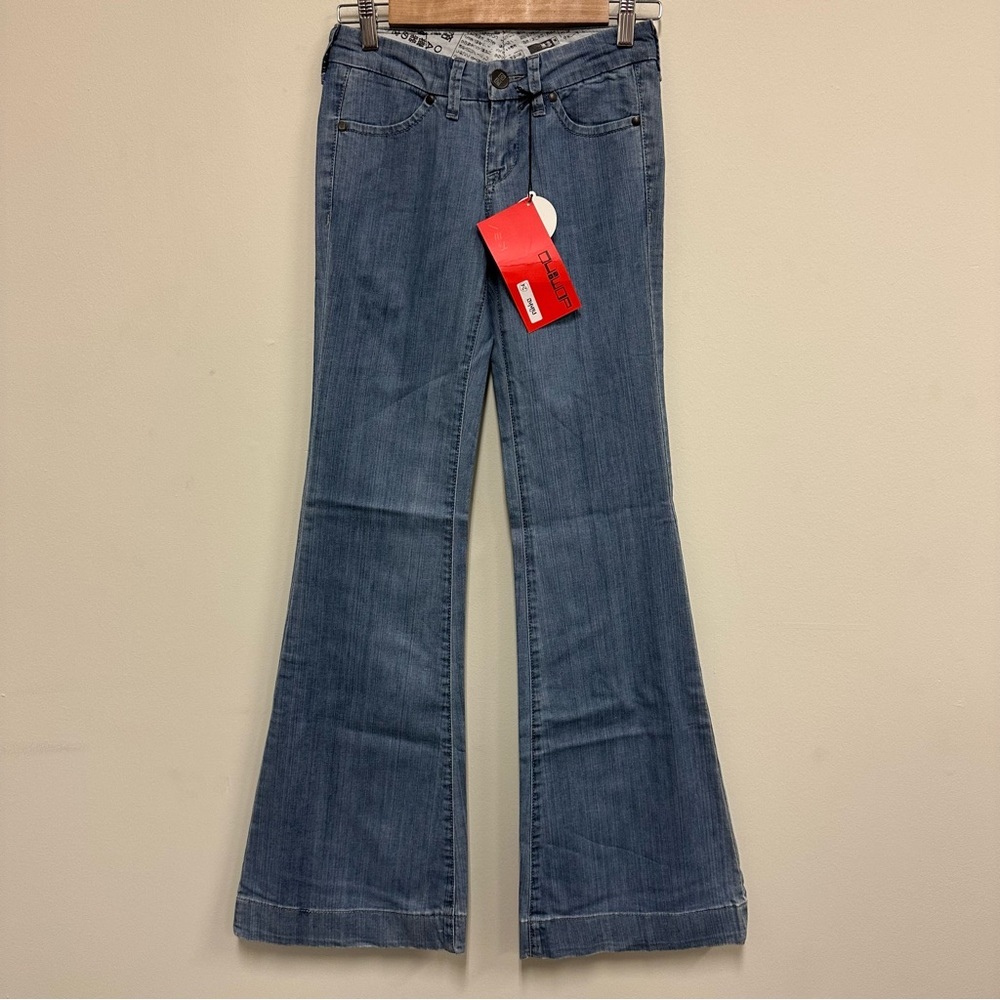 Domino Nikko Y2K Women's Blue Low Rise Flared Jeans